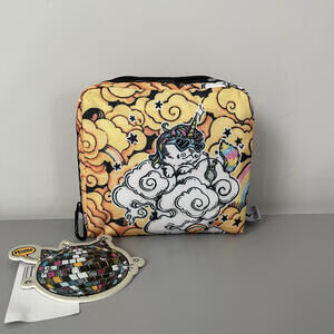 Lesportsac Strangecat Medium Square Cosmetic Bag NWT